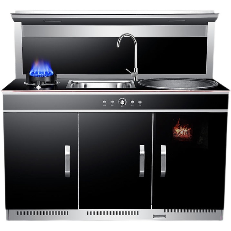 奧米康柴火集成灶無(wú)煙煤氣液化氣自建房別墅燒柴家用節(jié)能省柴土灶